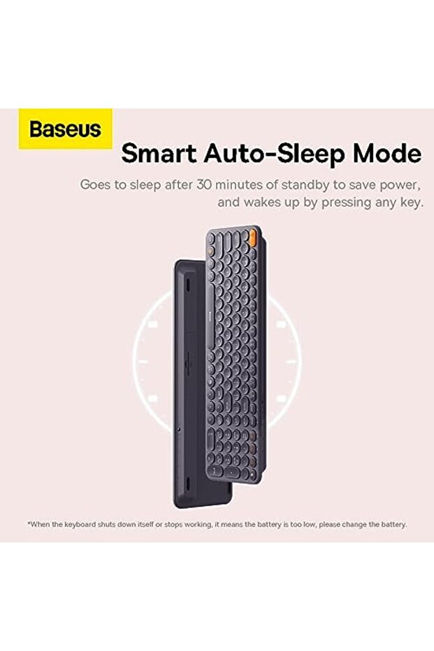 Wireless Keyboard for Desktops, K01B Tri-Mode Wireless Multi-Device Keyboard, Ultra-Slim Keyb - 5