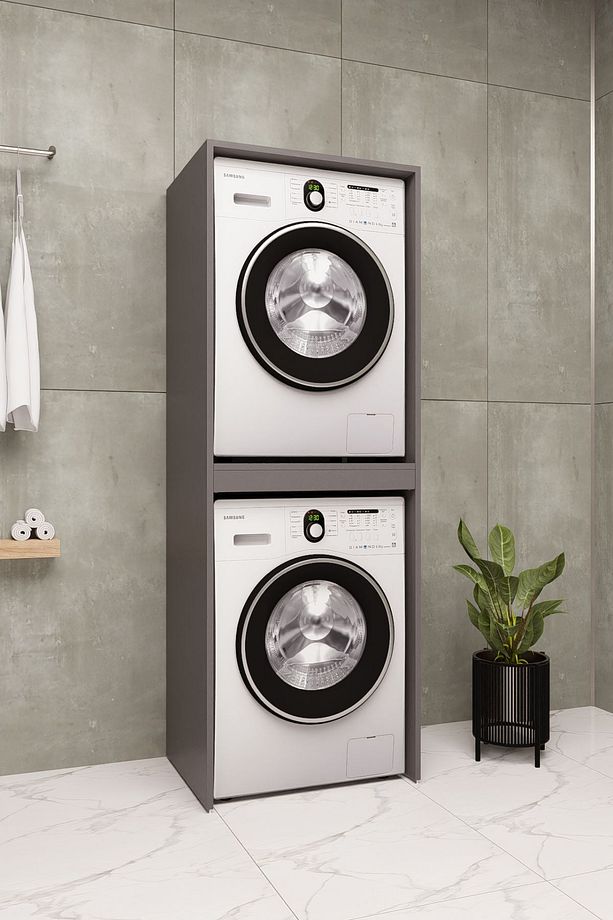 Mdf Çamaşır Makinesi Kurutma Makinesi Dolabı Çekmeceli 184 - 4