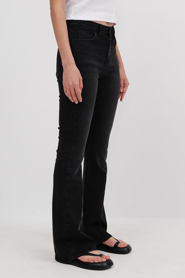 Yüksek Bel Flare Jean PN8677-PNC - 6