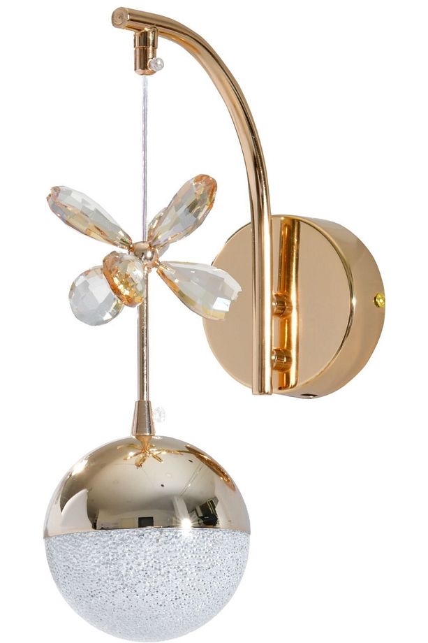 Liora Model Gold Kaplama Salon Mutfak Oturma Yatak Odası Duvar Şık Modern Led Aplik - 3