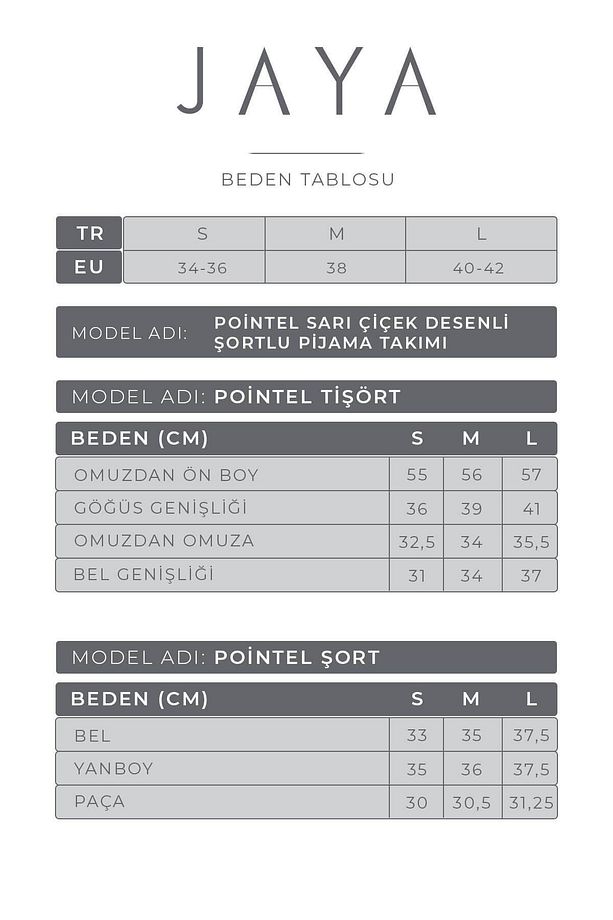 Pointelle Sarı Çiçek Desenli Şortlu Pijama Takımı - 2