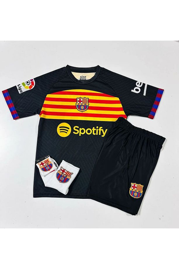 F.c B.a.r.c.e.l.o.n.a 2024-25 Yeni Sezon Lionel Messi Konsept Çocuk Forması (ARMALI SET) - 4
