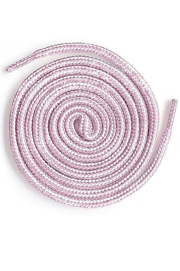 Pembe Beyaz Simli 5 MM Yuvarlak Bot Bağcığı - 1