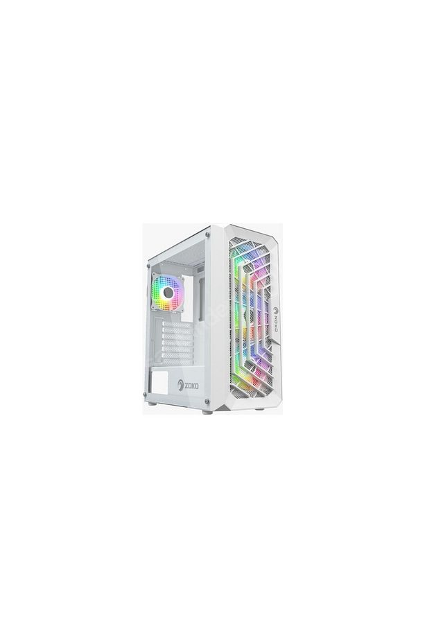 Chiko White 4 FANLI Argb Fan Mesh Panel Temperli Cam Bilgisayar Kasası - 1
