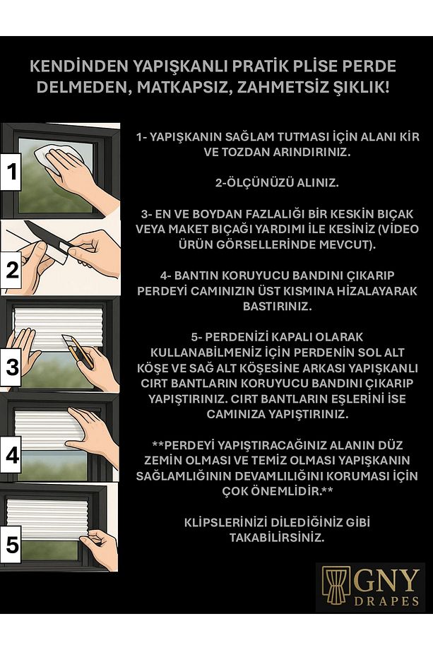 KENDİNDEN YAPIŞKANLI PRATİK PERDE - 7