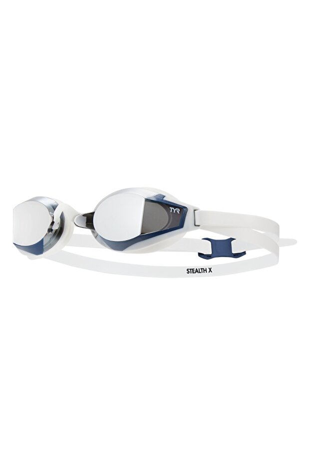 Stealth-X Race Mirrored Racing Goggles (Silver/White)