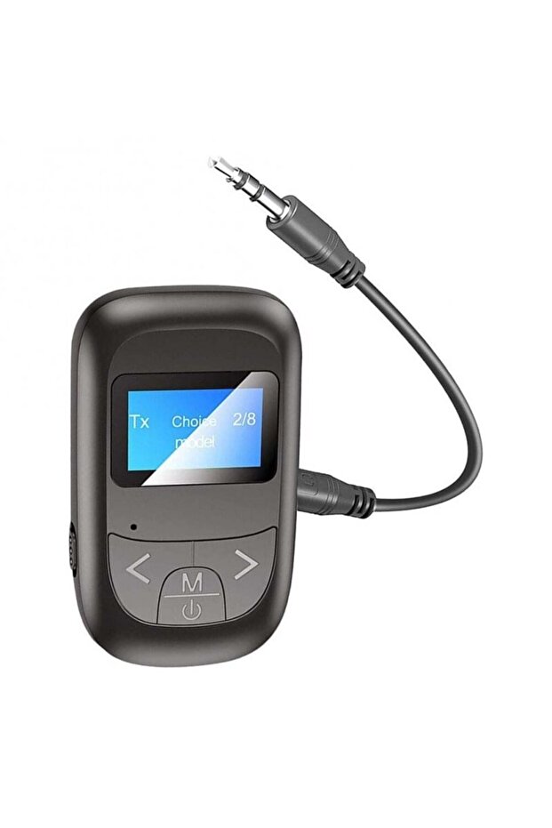 ® T14 Bluetooth Transmitter Receiver, Bluetooth 5.0, Built-in Microphone, LCD Screen, AUX, B - 7