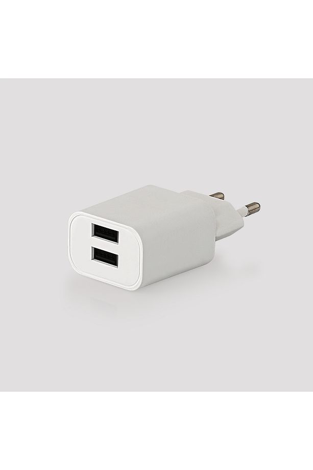 TTA-521D 10W 5V 2.1A ÇİFT USB ADAPTÖR BEYAZ - 1