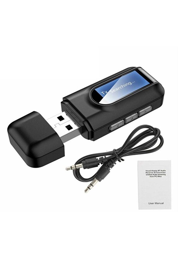 ® T16 2-in-1 Receiver and Transmitter, Bluetooth 5.0, LCD Screen, AUX, USB Power, Compatible - 6