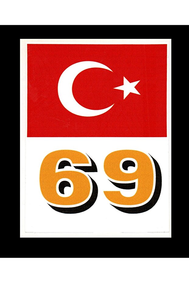 ملصق زجاج أمامي برمز لوحة ترخيص Bayburt 69 مع علم تركيا