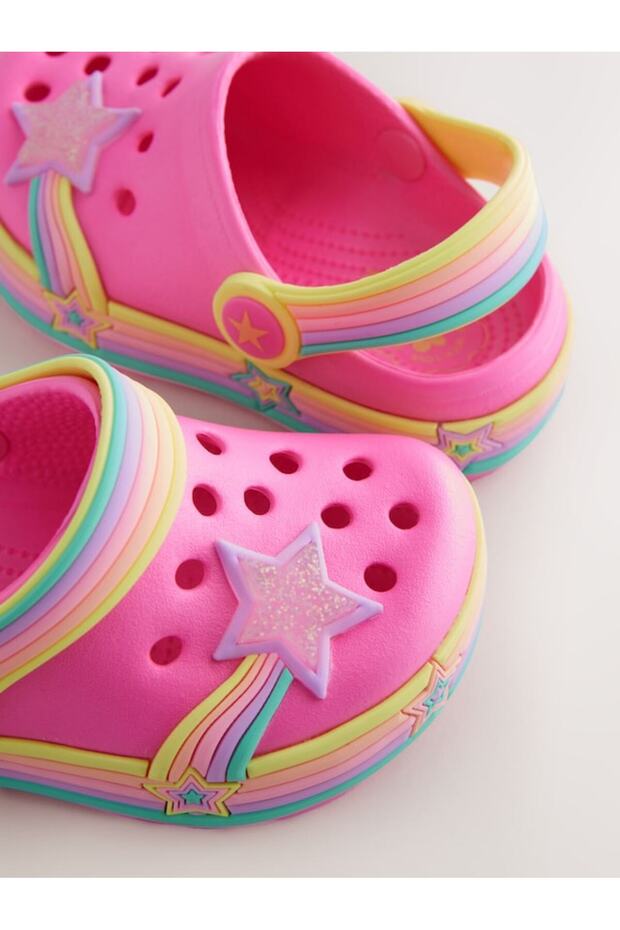 Pink Star Patterned Lighted Slippers / Sandals - 3