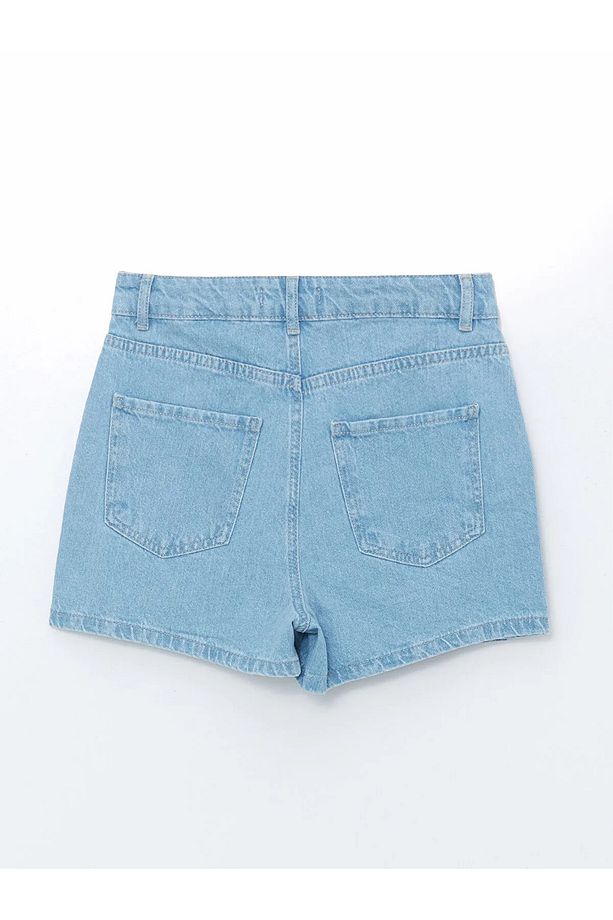 LCW Jeans Indigo Standart Fit Kadın Jean Şort Etek AS - 6