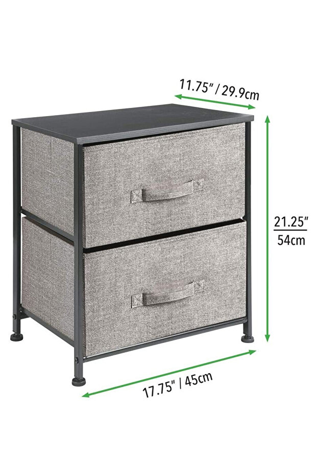 2-Layer Drawer Storage Cabinet Iron Frame Fabric Multi-Layer Storage Cabinet - 5