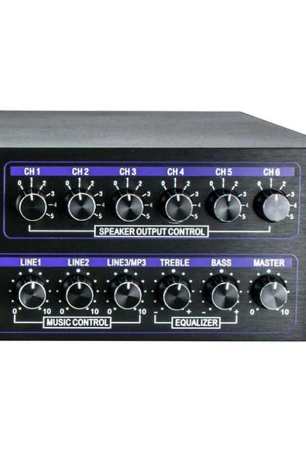 Dexun D-400 500 W USB-SD-BT 4-16 Ohm 6 Bölgeli 2 Mik. 3 Aux Giriş Trafolu Mixer Anfi - 3