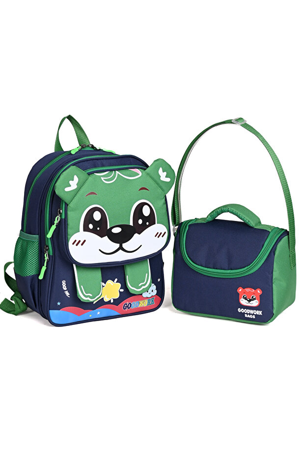 2's Kindergarten and 1St School and Lunch Bag Set for Grades – Cute Character Design