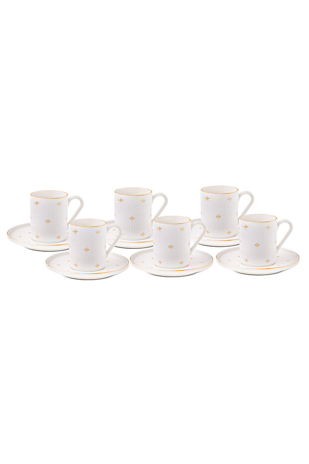 Aure 12 Parça 6 Kişilik Kahve Fincan Takımı 90 ml - 5