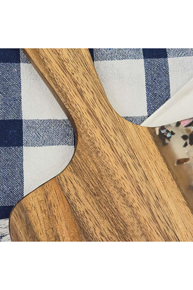 لوح تقطيع مستطيل من خشب السنط مقاس 40 سم - 3