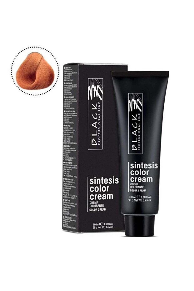 Black Sintesis Color Cream 8.4 Copper Light Blonde – Permanent Hair Color with Intense Pigmentatio