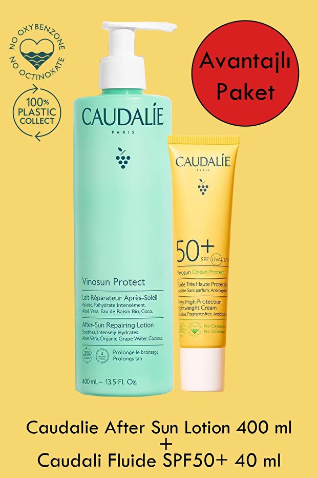 Fluide Uva/Uvb Spf50+ 40 ml + after Sun Repairing Lotion 400 ml