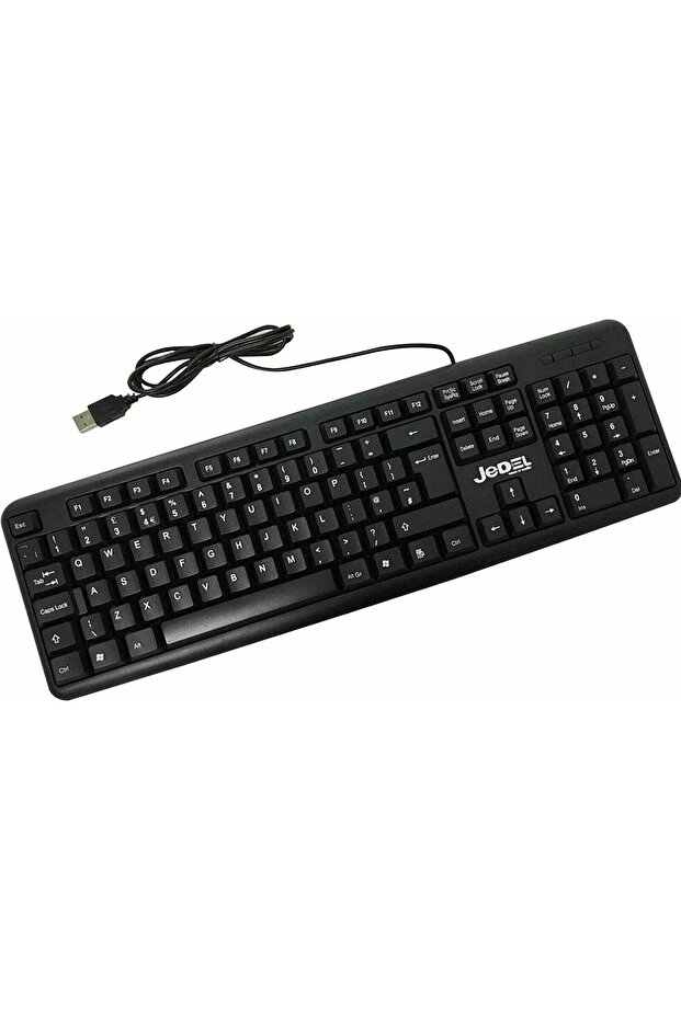 لوحة مفاتيح USB سلكية رفيعة بالحجم الكامل بتصميم QWERTY بريطاني مقاوم للانسكاب