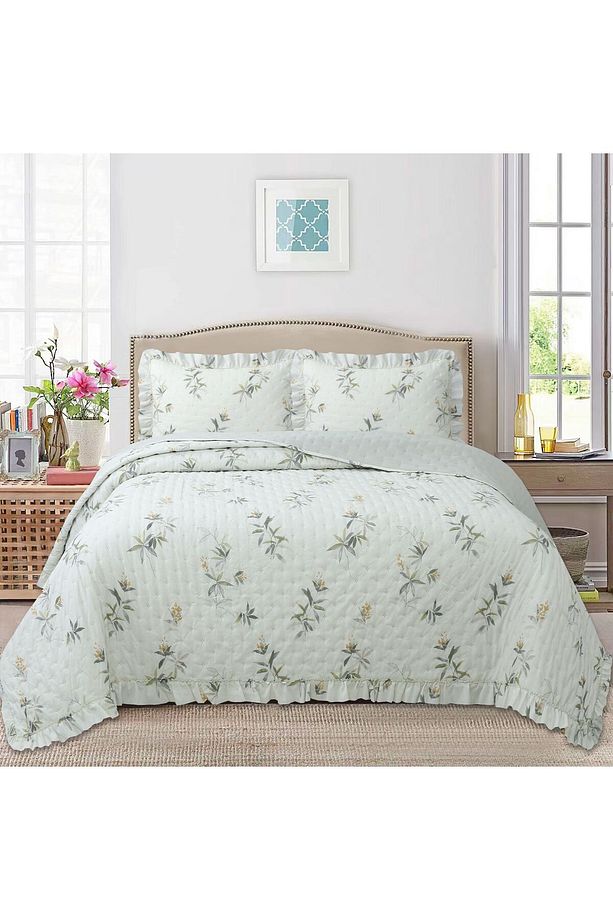 Breeze Fırfırlı Çift Kişilik Yatak Örtüsü Seti - 260x240 cm - 2