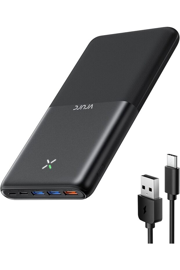 VRURC Power bank 30000mAh,20W Fast Charge PD 18W QC 3.0 USB C Portable Charger Battery Pack