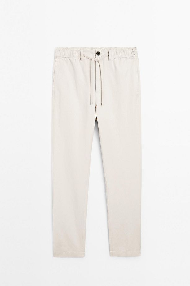 Pamuk karışımı jogger pantolon - 5