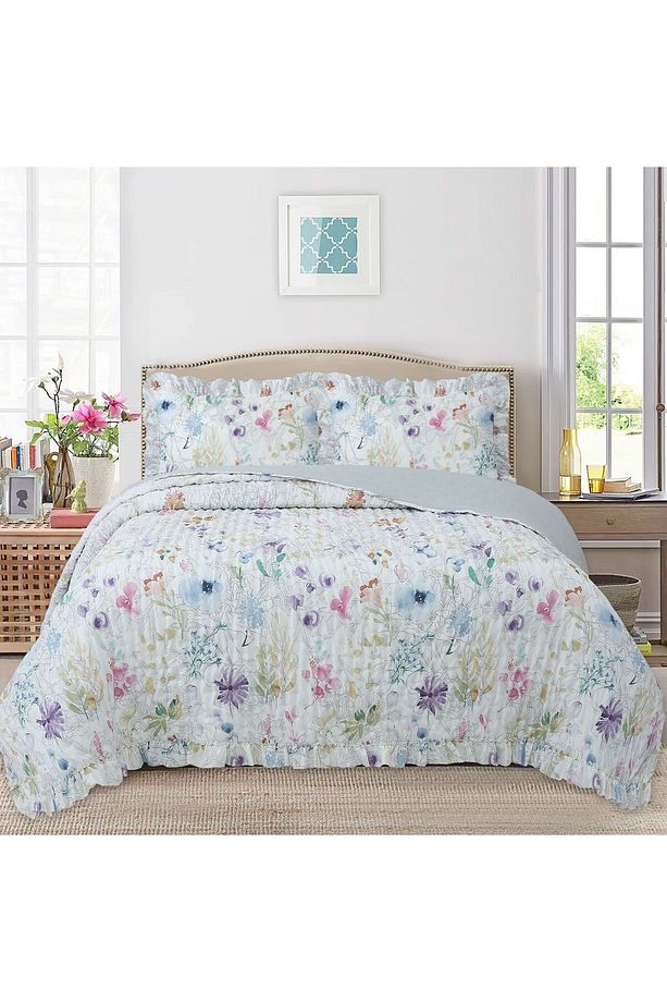 Breeze Fırfırlı Çift Kişilik Yatak Örtüsü Seti - 260x240 cm - 2