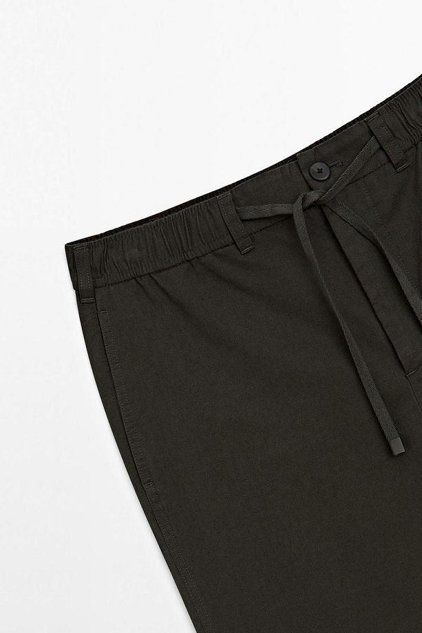 Pamuk karışımı jogger pantolon - 7