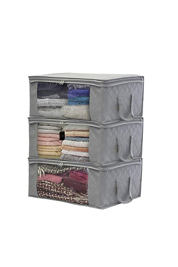 حقيبة تخزين قابلة للطي مكونة من 3 قطع - 1