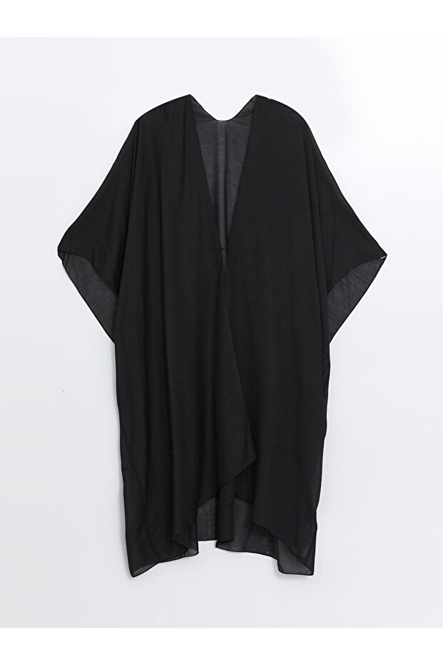 Black Women's Shawl Shawl Collar Z Kimono by Güli̇s Gi̇yi̇m