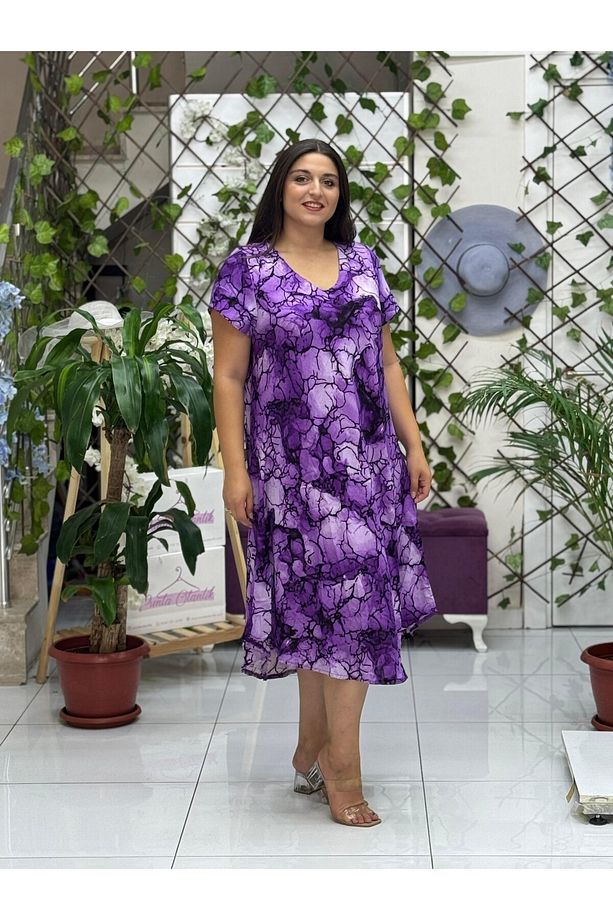 FRD17132 Viskon Feride Elbise - 2