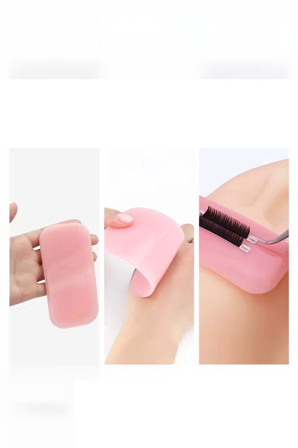 Pembe İpek Kirpik Uygulama Silikonu - Kolay Temizlenebilir, Çoklu Kullanım - 3