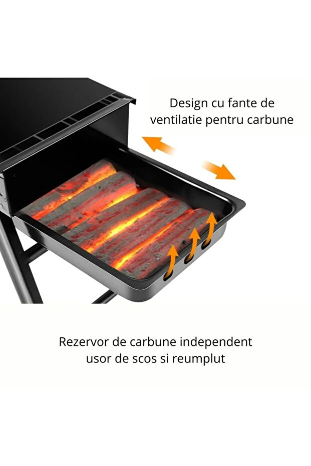 Rectangular portable grill - 5