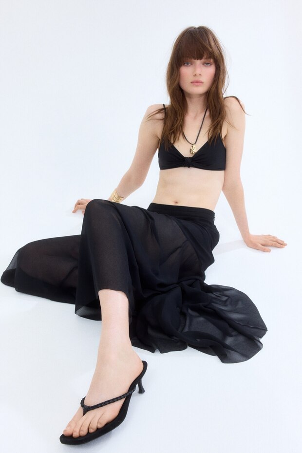 Topuklu Süet Sandalet - 1