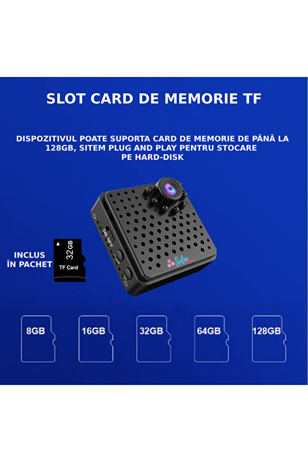 Mini Camera Supraveghere WiFi, Sofia CONCEPT®, Senzor, APP, Control Distanta - 5