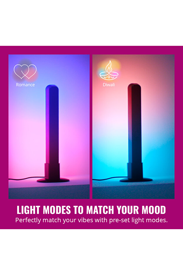 2'li Gradient Işık Barı - Siyah (30 cm) - 3