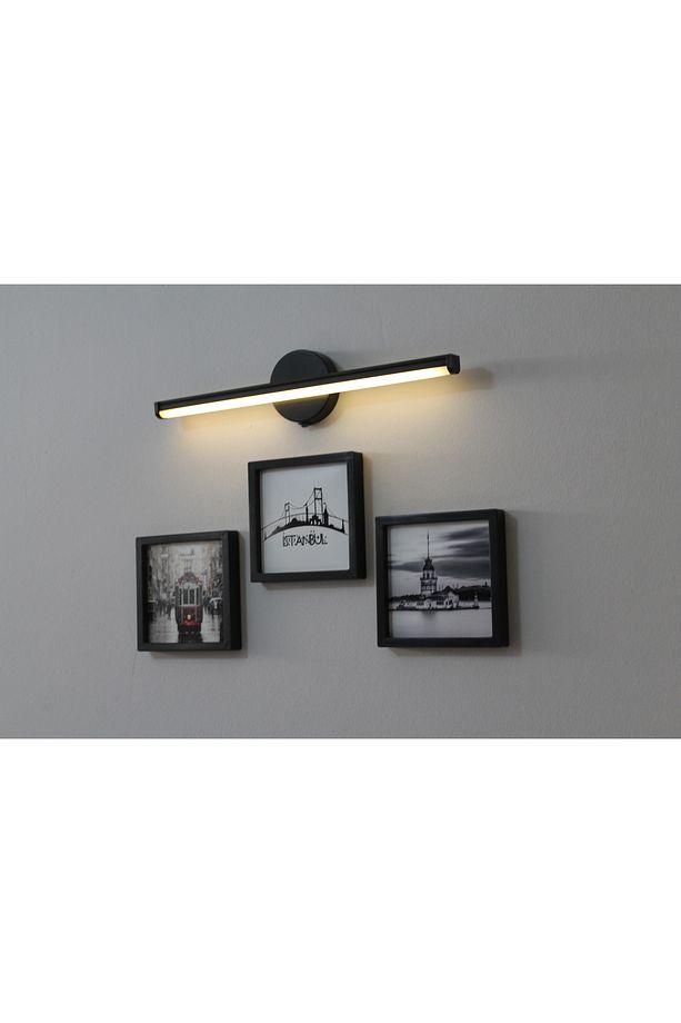 Sök Tak Kare Çerçeve Siyah Kendinden Resimli Ve Yapışkanlı Pilli Sarı Aplik Lamba4 Lü Set 14x14 - 1