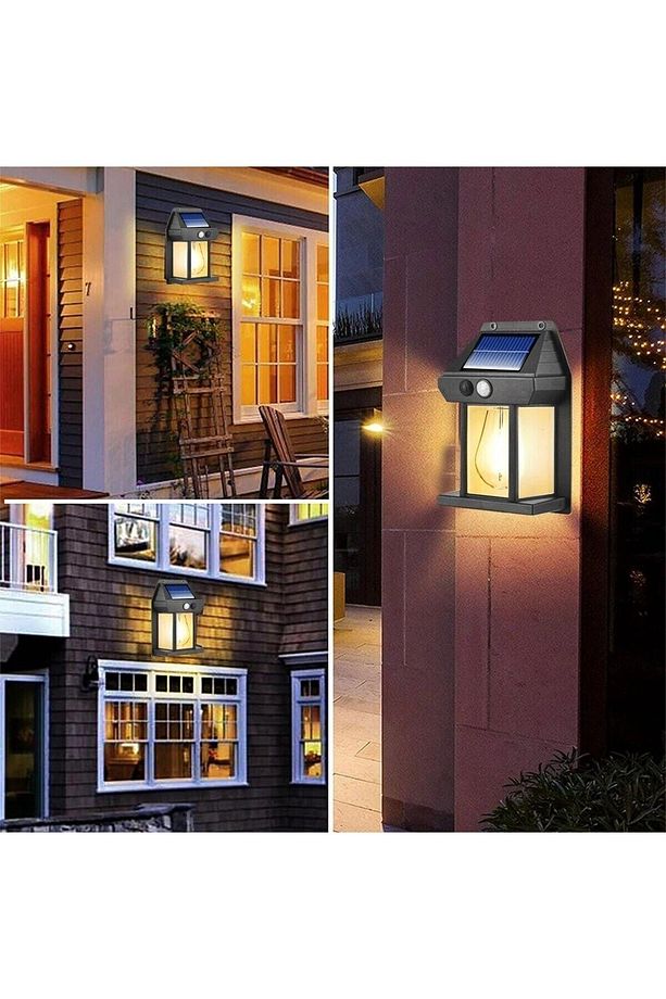 3 Mod'lu Sensörlü 2 Adet Bahçe Led Ampul Büyük Boy Güneş Enerjili Hareket Sensörlü Bahçe Led 3 Modlu - 5