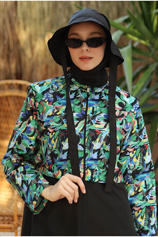 Patterned Swimming Suit Tropical - 3