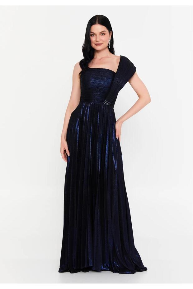 6015SIM SİMLİ LAME ELBİSE - 1