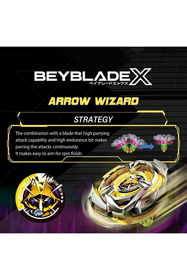 Takara Tomy X Arrow Mysterious 4-80B Stamina Tipi Başlangıç Seti + Fırlatıcı - 6