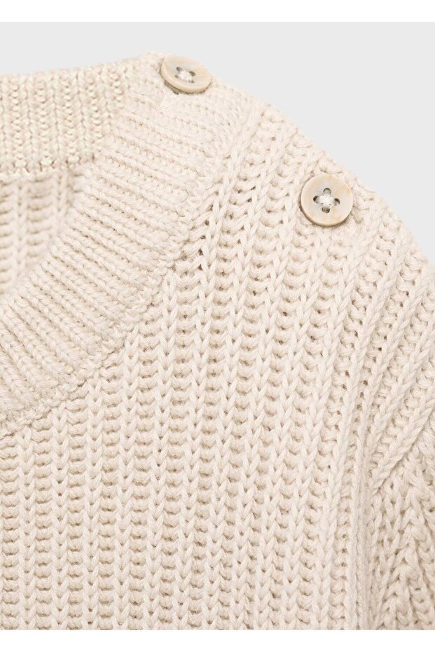 Strickpullover mit Knopfdetail - 5