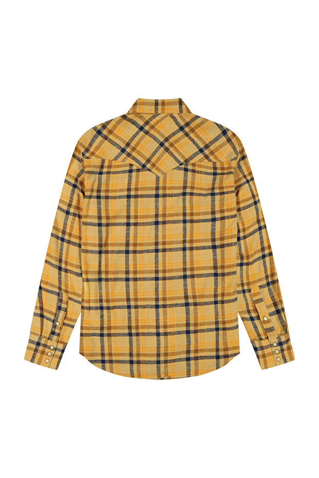 Westernhemd Braun-Blau - 5