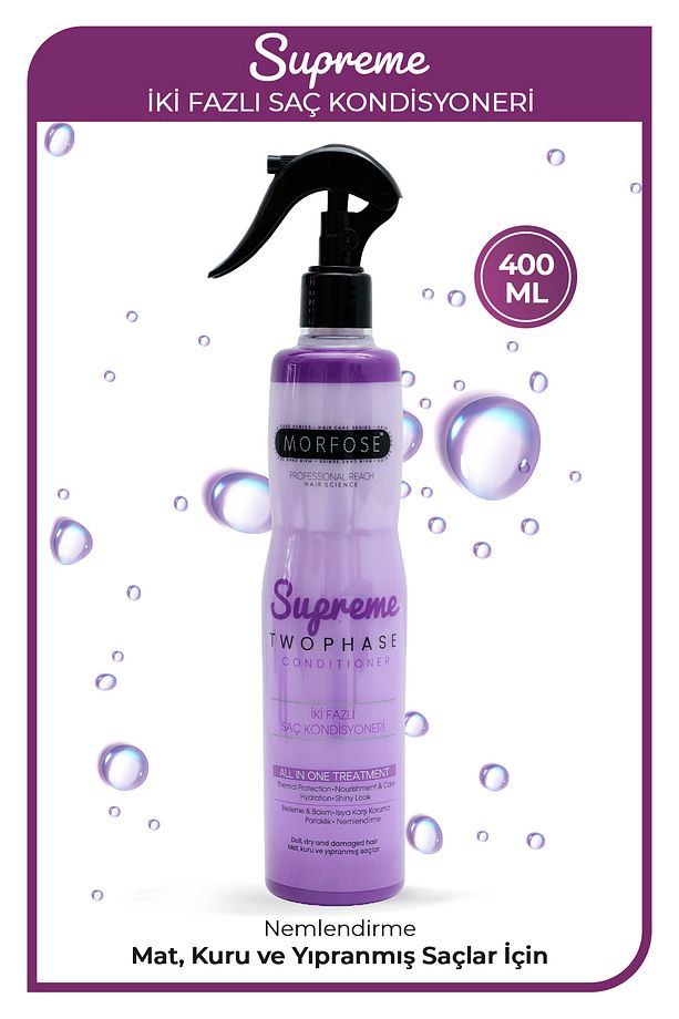 Çift Fazlı Supreme Fön Suyu 400 ml - Mat, Kuru ve Yıpranmış Saçlar - 2