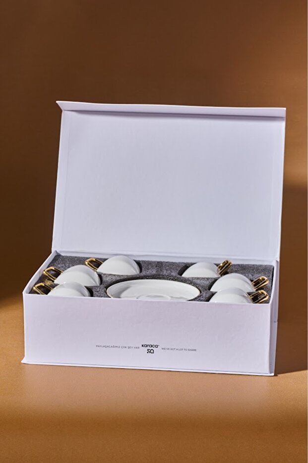 Saturn Sada 6 šálků na kávu 100 ml zlatá - 5