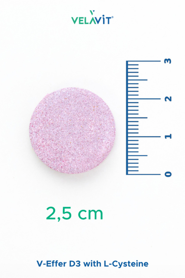 V-effer D3 With L-cysteine 20 Effervescent Tablet - 2