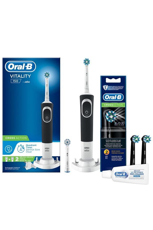 Vitality D150 Diş Fırçası Cross Action+cross Action Siyah 2'li+diş Macunu 15 Ml - 2