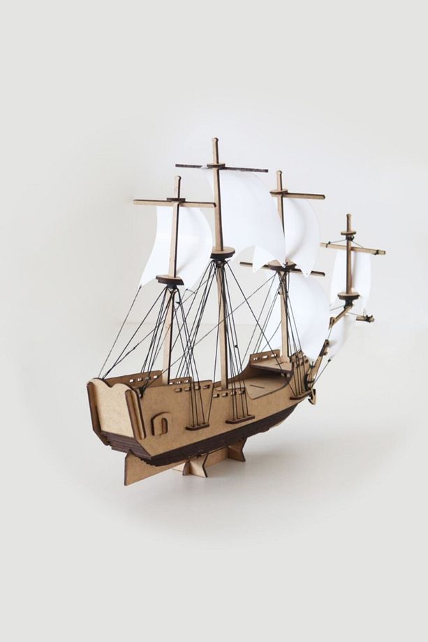 Ahşap Puzzle, 3d Ahşap Puzzle Korsan Gemisi, 89 Parça - 5