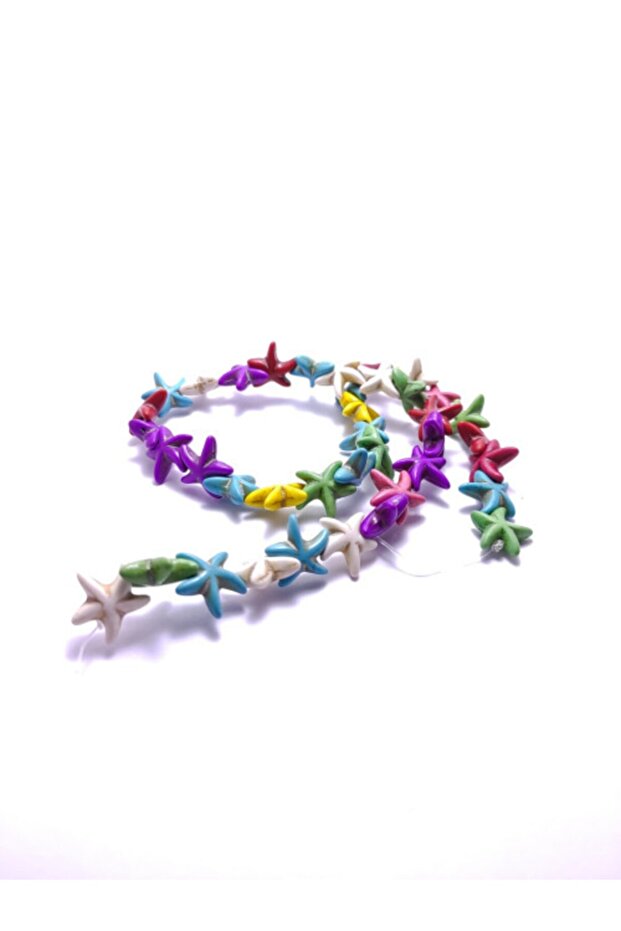 Colorful Starfish Model Natural Turquoise Stone String Natural Stone